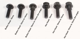 PROFILE CROMOLY BUTTON/HEX HEADBOLTS