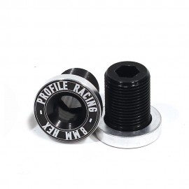 PROFILE COLUMN 22mm GDH ALUMINUM FLUSH  BOLT &  WASHER SET BLACK
