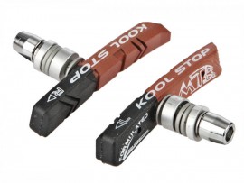 KOOL-STOP MTB THREADED BRAKE PADS DUAL BLACK/SALMON