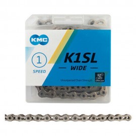 KMC K1SL WIDE 1/2x1/8" CHAIN SILVER/SILVER