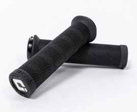 TANGENT CONTOUR LOCK-ON 130mm GRIPS BLACK/BLACK