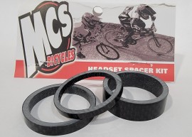 MCS CARBON 1-1/8" HEADSET SPACER KIT (3 PACK) CARBON