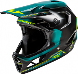 FLY RACING RAYCE REPEAT HELMET BLACK/TEAL/HI-VIS