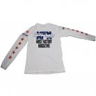 BMX ACTION LONG SLEEVE JERSEY WHITE / RED / BLUE