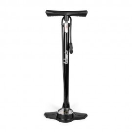 LELUMIA BICYCLE FLOOR AIR PUMP WITH GAUGE BLACK